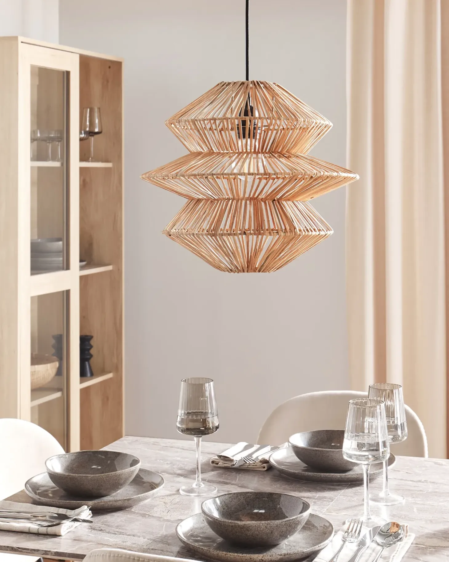 Online Lampa wisząca ANDUKI Rattan Naturalny Wszystkie Lampy|Lampy Wiszące