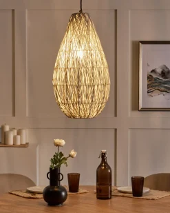 Outlet Lampa wisząca ANNOTTO Bawełna Wszystkie Lampy|Lampy Wiszące