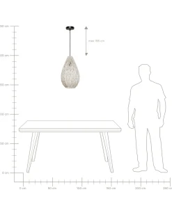 Outlet Lampa wisząca ANNOTTO Bawełna Wszystkie Lampy|Lampy Wiszące