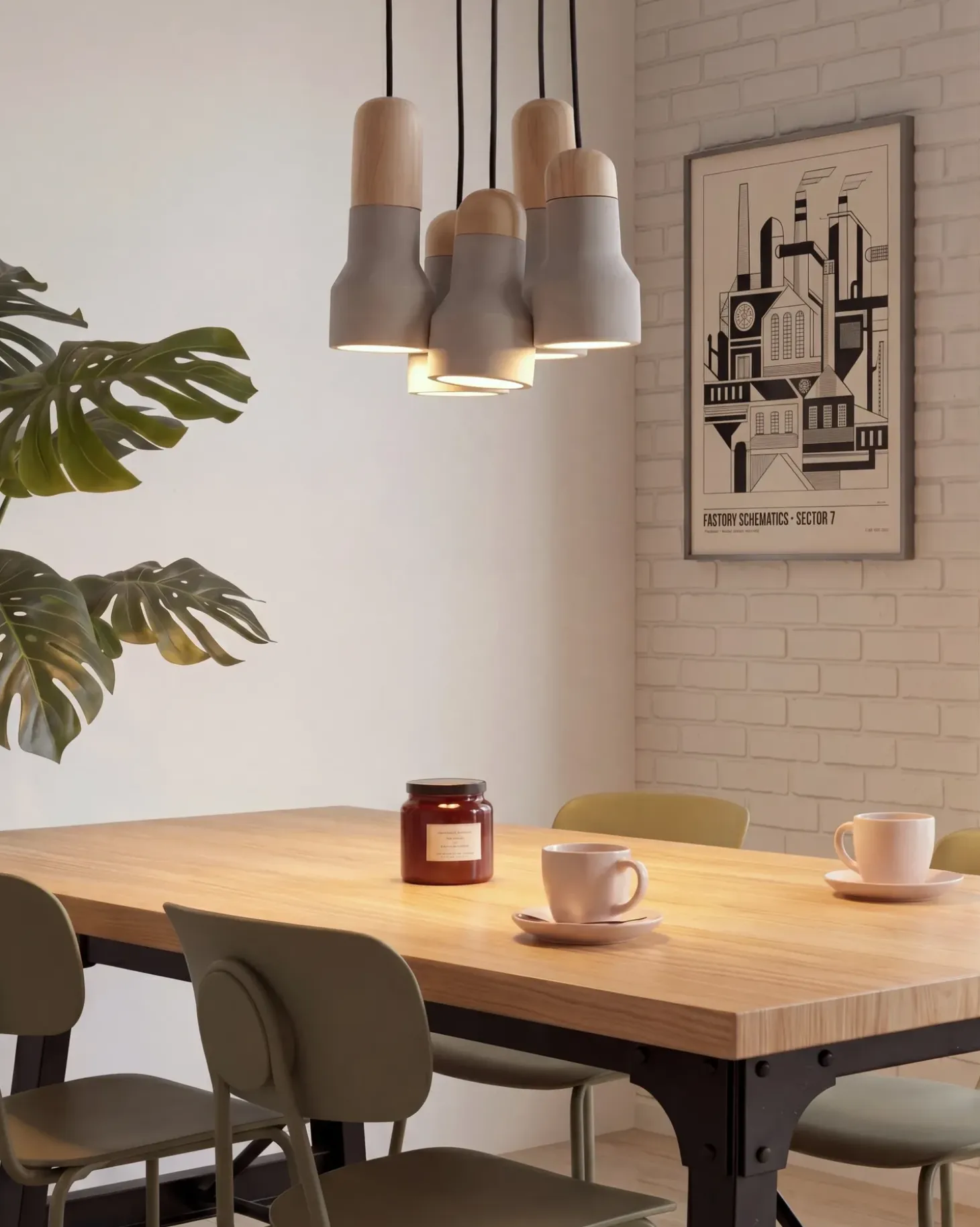 New Lampa wisząca APURE Beton Szary Wszystkie Lampy|Lampy Wiszące