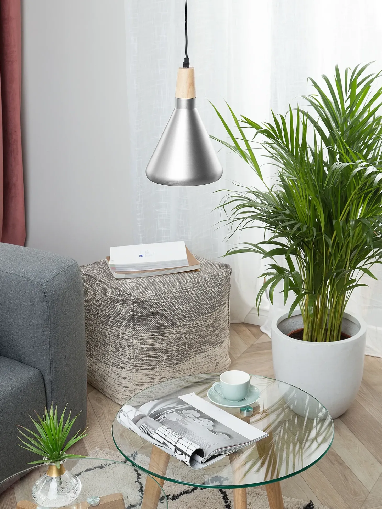 Hot Lampa wisząca ARDA Metal Srebrny Wszystkie Lampy|Lampy Wiszące