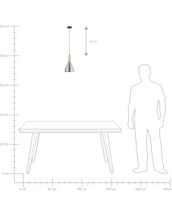 Hot Lampa wisząca ARDA Metal Srebrny Wszystkie Lampy|Lampy Wiszące