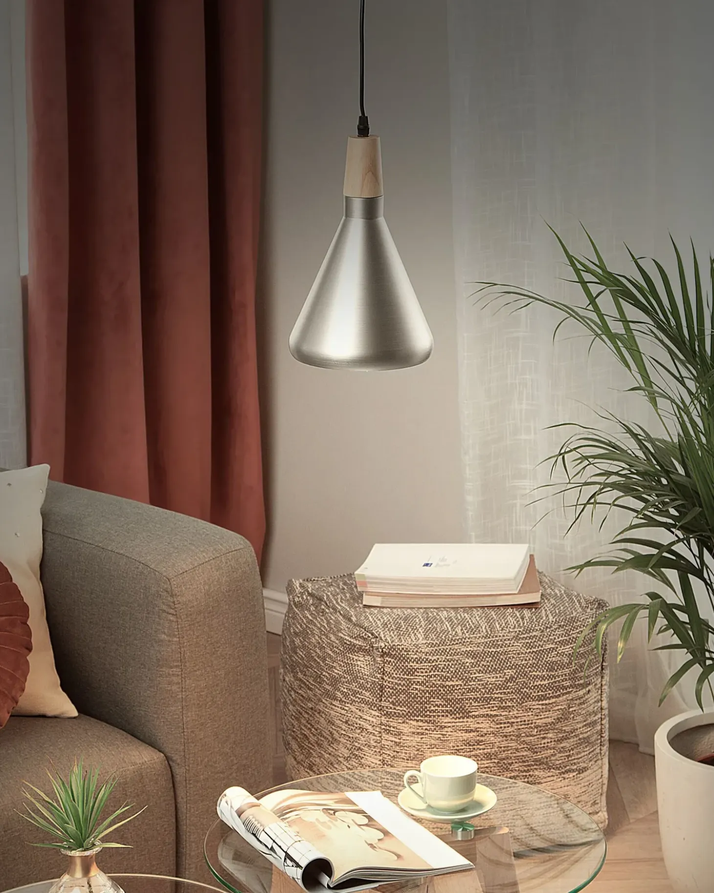 Hot Lampa wisząca ARDA Metal Srebrny Wszystkie Lampy|Lampy Wiszące