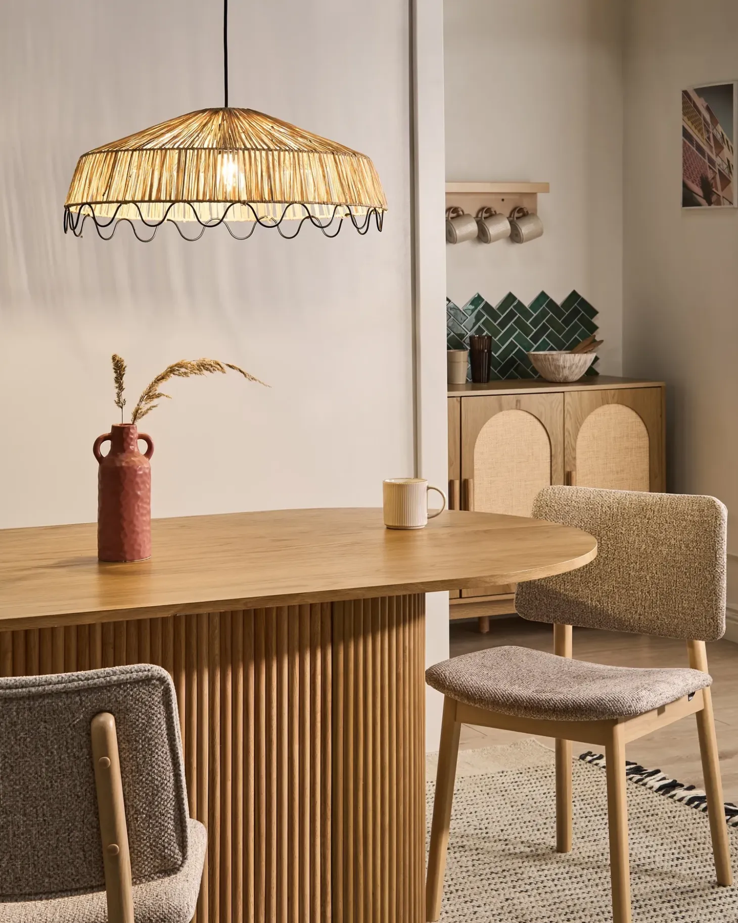 Outlet Lampa wisząca ARENAL Plecionka Naturalny Wszystkie Lampy|Lampy Wiszące