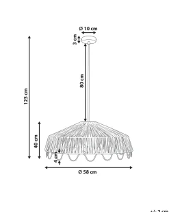 Outlet Lampa wisząca ARENAL Plecionka Naturalny Wszystkie Lampy|Lampy Wiszące