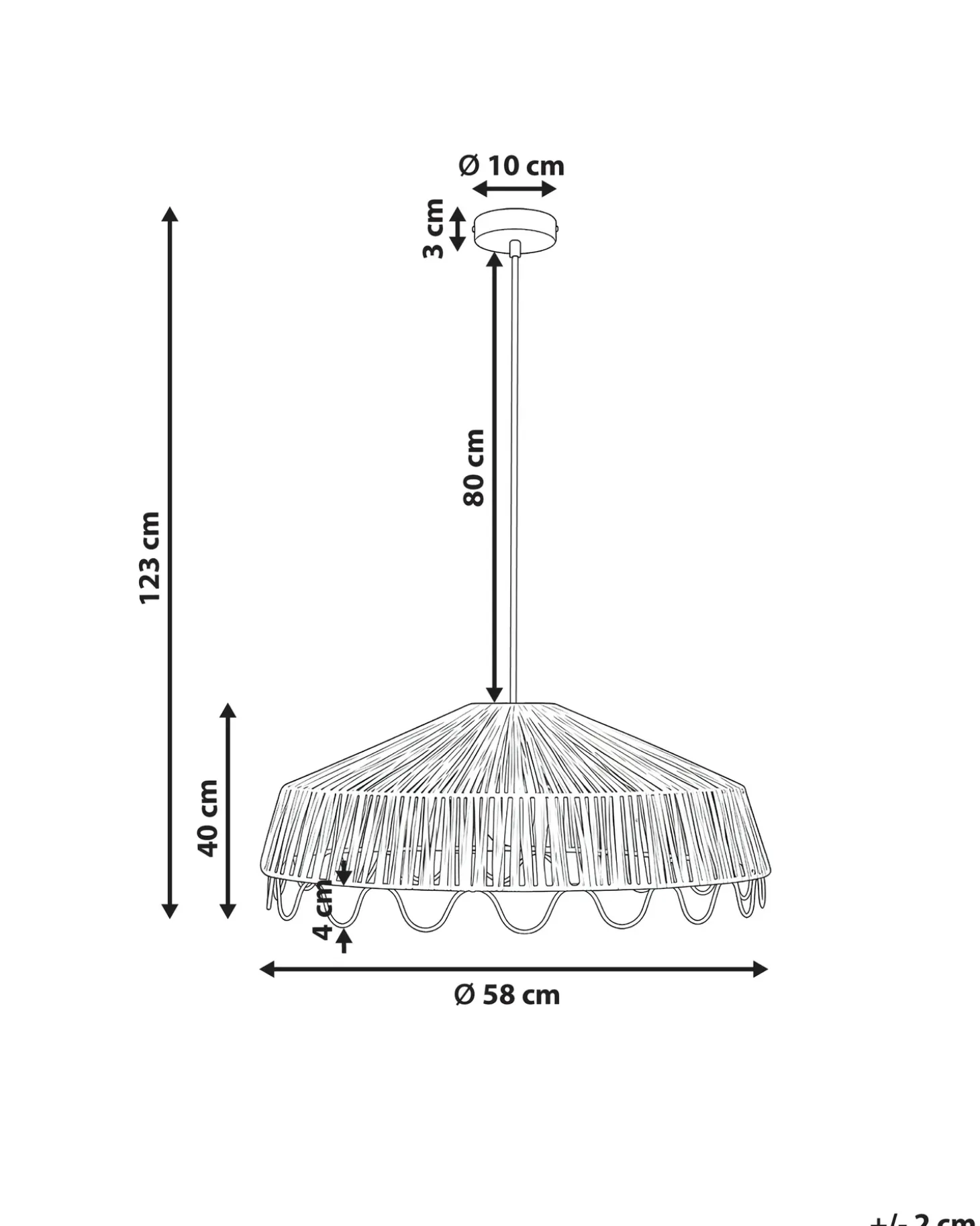 Outlet Lampa wisząca ARENAL Plecionka Naturalny Wszystkie Lampy|Lampy Wiszące