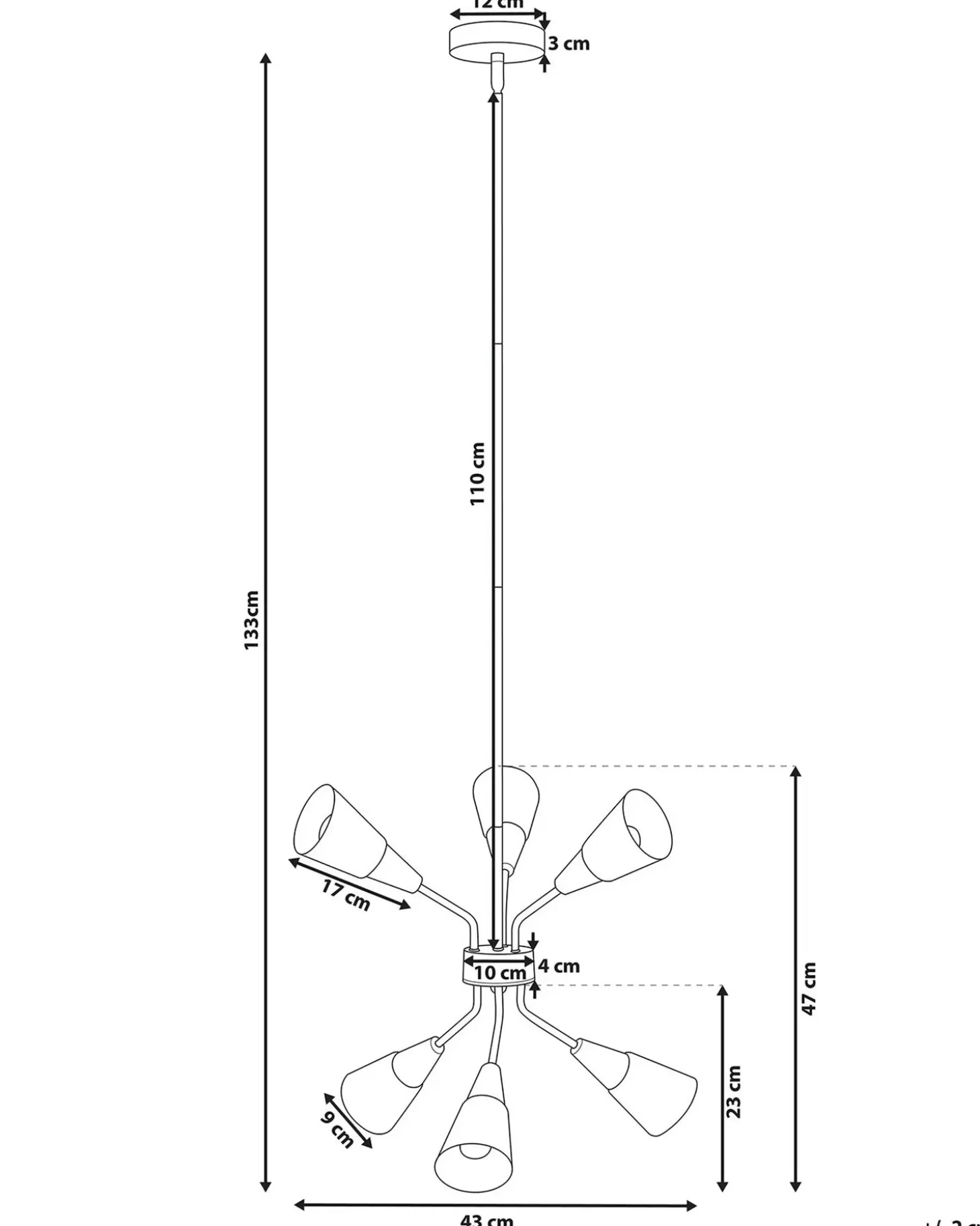 Outlet Lampa wisząca AROYO Szkło Biały Wszystkie Lampy|Lampy Wiszące