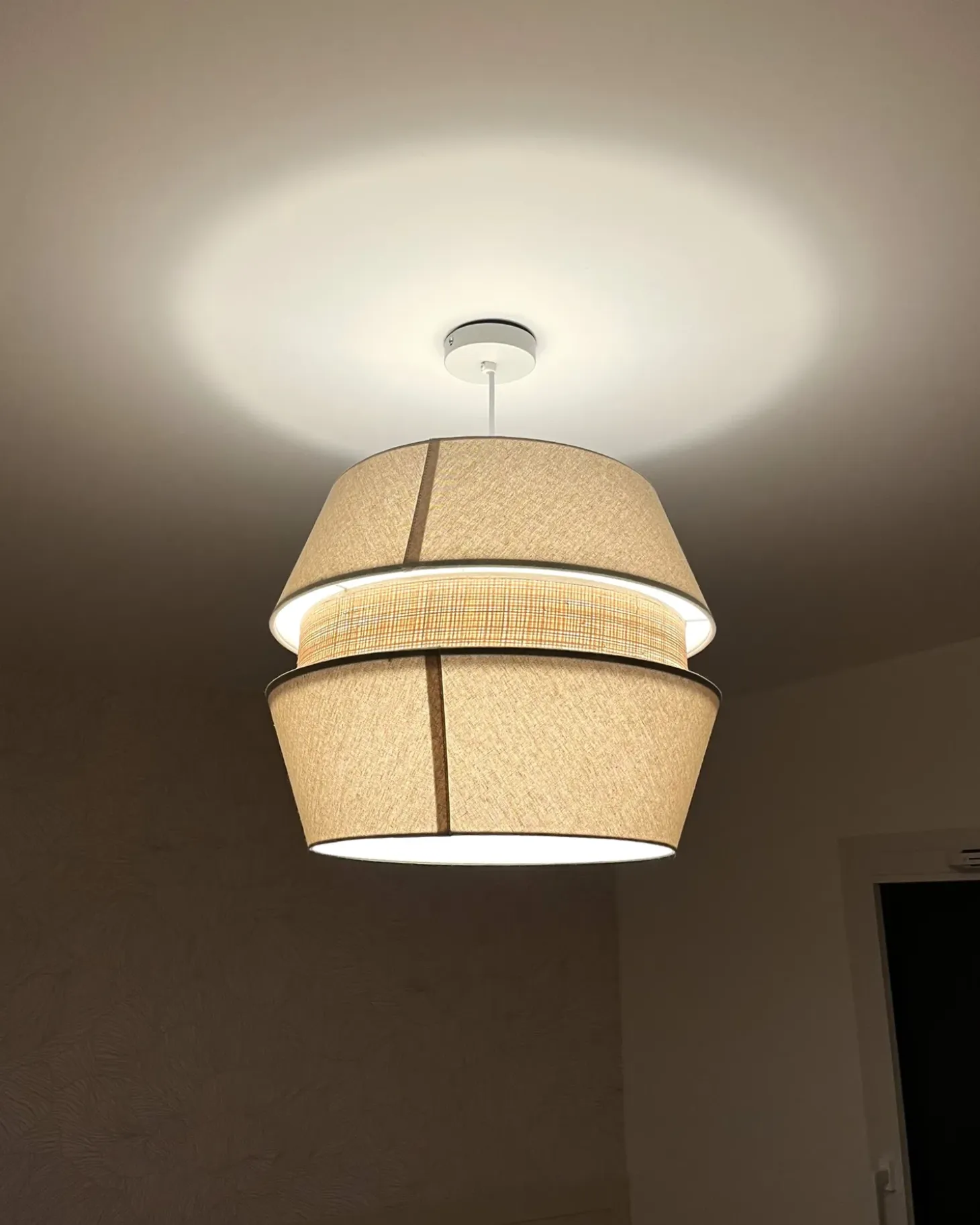 Best Lampa wisząca ATOYAC Len syntetyczny Beżowy Wszystkie Lampy|Lampy Wiszące