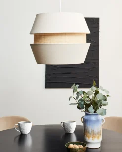 Best Lampa wisząca ATOYAC Len syntetyczny Beżowy Wszystkie Lampy|Lampy Wiszące