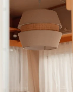 Best Lampa wisząca ATOYAC Len syntetyczny Beżowy Wszystkie Lampy|Lampy Wiszące