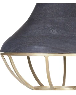 New Lampa wisząca BAGMATI Drewno mango Czarny Wszystkie Lampy|Lampy Wiszące