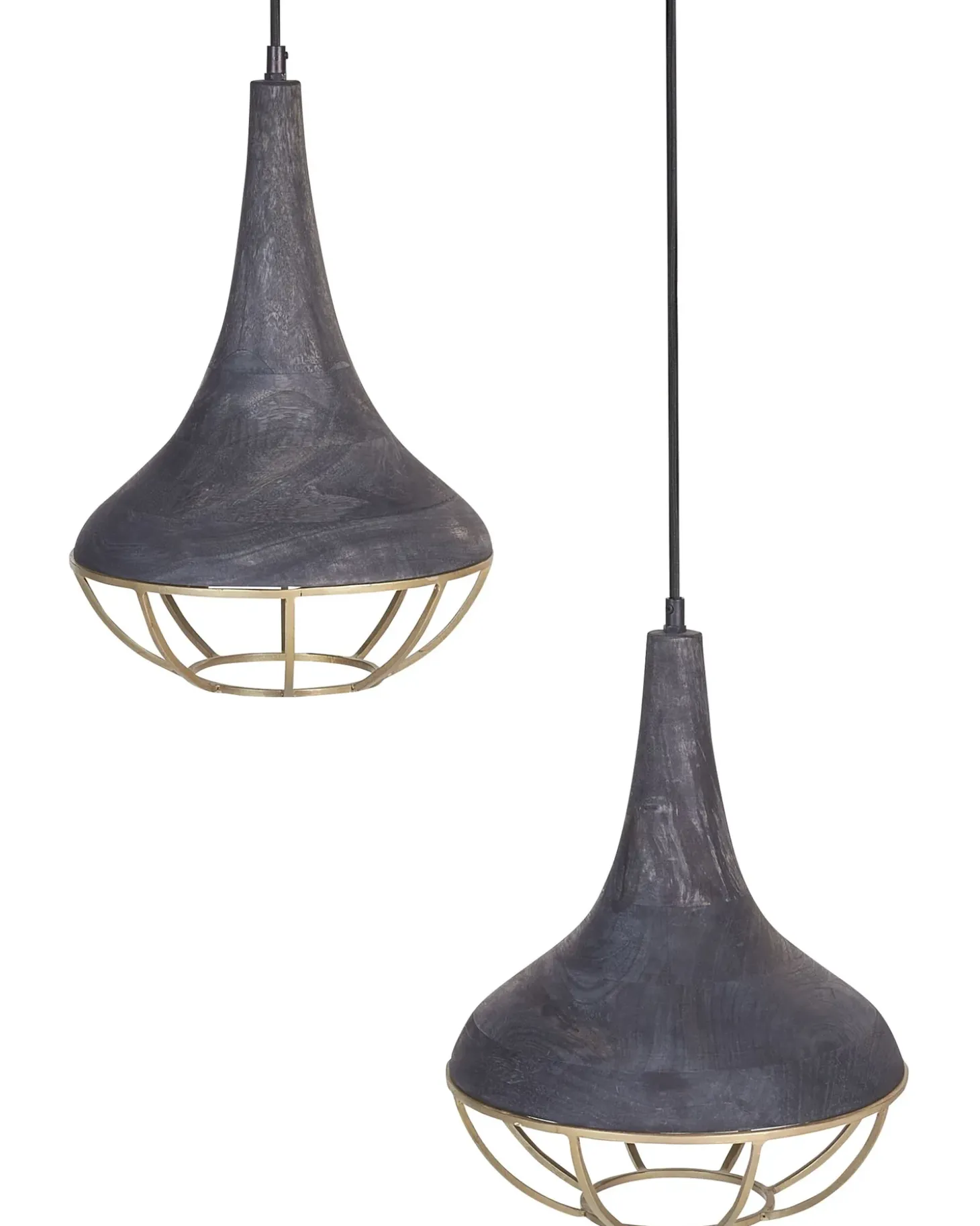 New Lampa wisząca BAGMATI Drewno mango Czarny Wszystkie Lampy|Lampy Wiszące