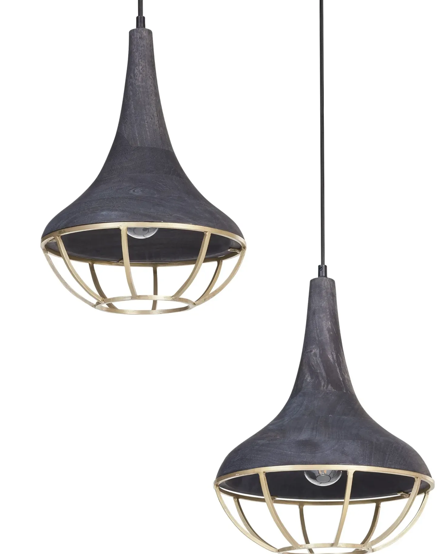 New Lampa wisząca BAGMATI Drewno mango Czarny Wszystkie Lampy|Lampy Wiszące