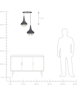New Lampa wisząca BAGMATI Drewno mango Czarny Wszystkie Lampy|Lampy Wiszące