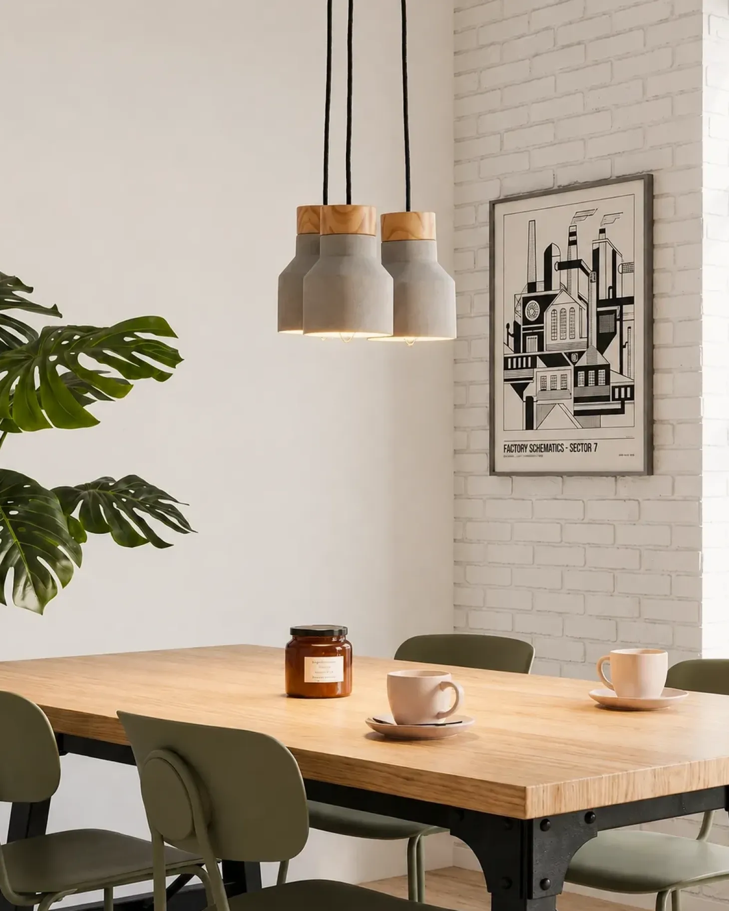 Lampa wisząca BAHT Beton Szary Wszystkie Lampy|Lampy Wiszące