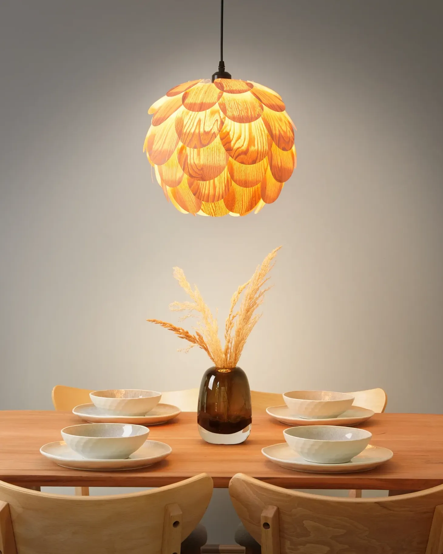 Outlet Lampa wisząca BAMPUR Bambus Naturalny Wszystkie Lampy|Lampy Wiszące