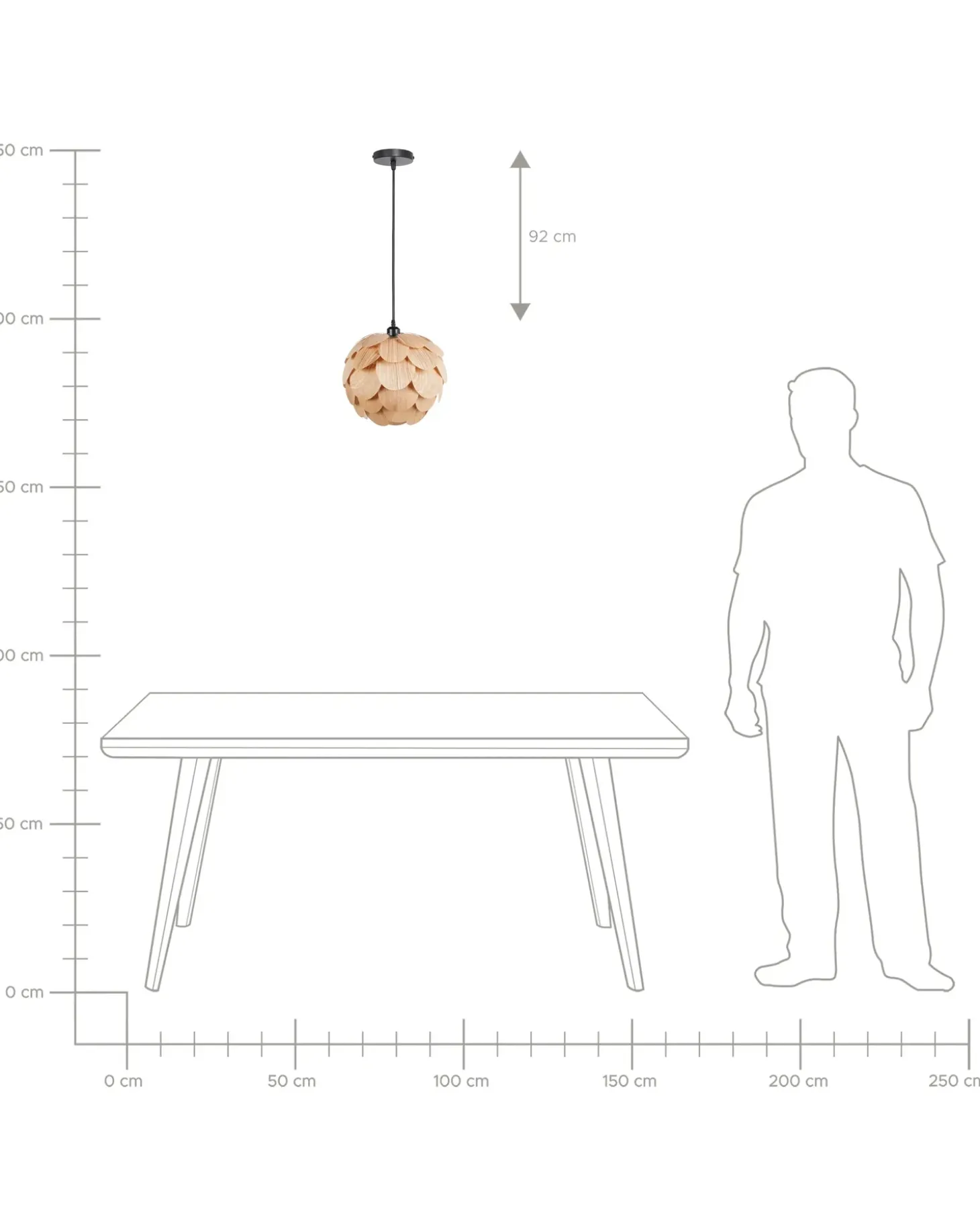 Outlet Lampa wisząca BAMPUR Bambus Naturalny Wszystkie Lampy|Lampy Wiszące
