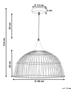 Sale Lampa wisząca BARARIS Rattan Naturalny Wszystkie Lampy|Lampy Wiszące