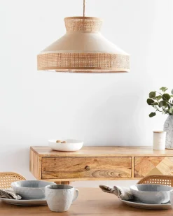Discount Lampa wisząca BATALI Rattan Beżowy Wszystkie Lampy|Lampy Wiszące