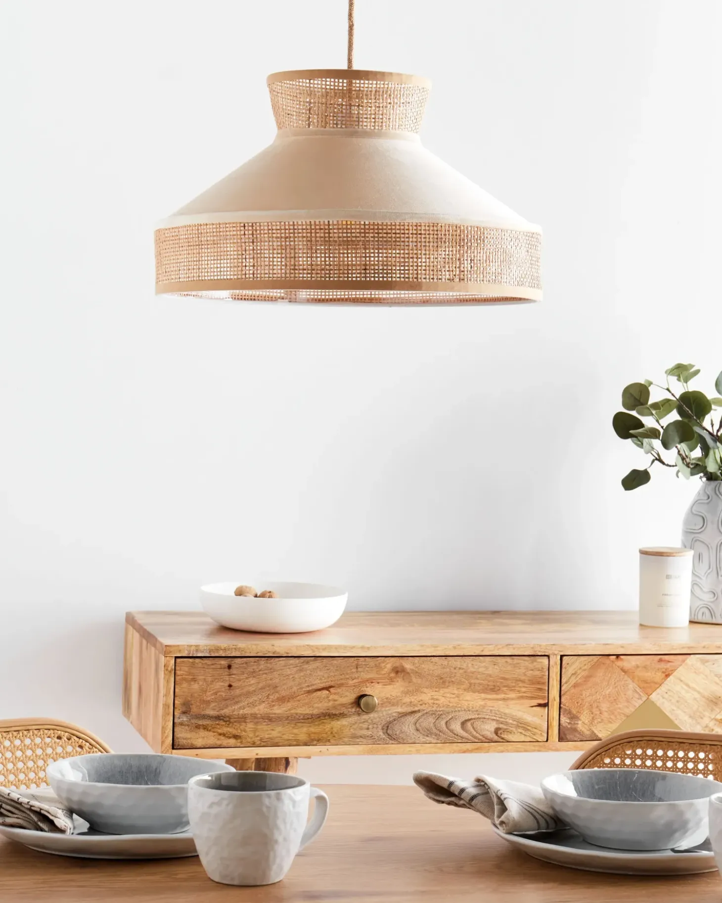 Discount Lampa wisząca BATALI Rattan Beżowy Wszystkie Lampy|Lampy Wiszące