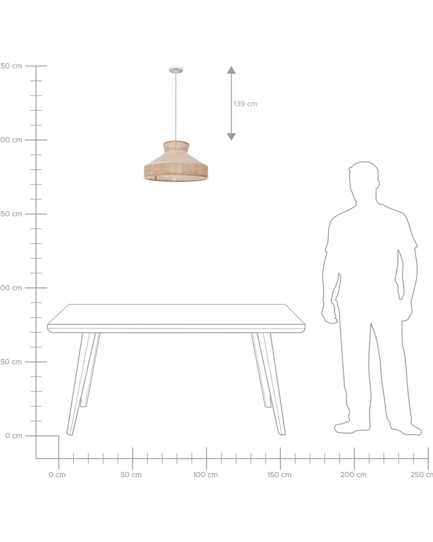 Discount Lampa wisząca BATALI Rattan Beżowy Wszystkie Lampy|Lampy Wiszące