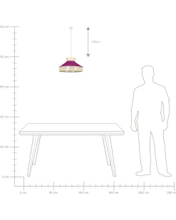 Best Lampa wisząca BATALI Rattan Fuksja Wszystkie Lampy|Lampy Wiszące