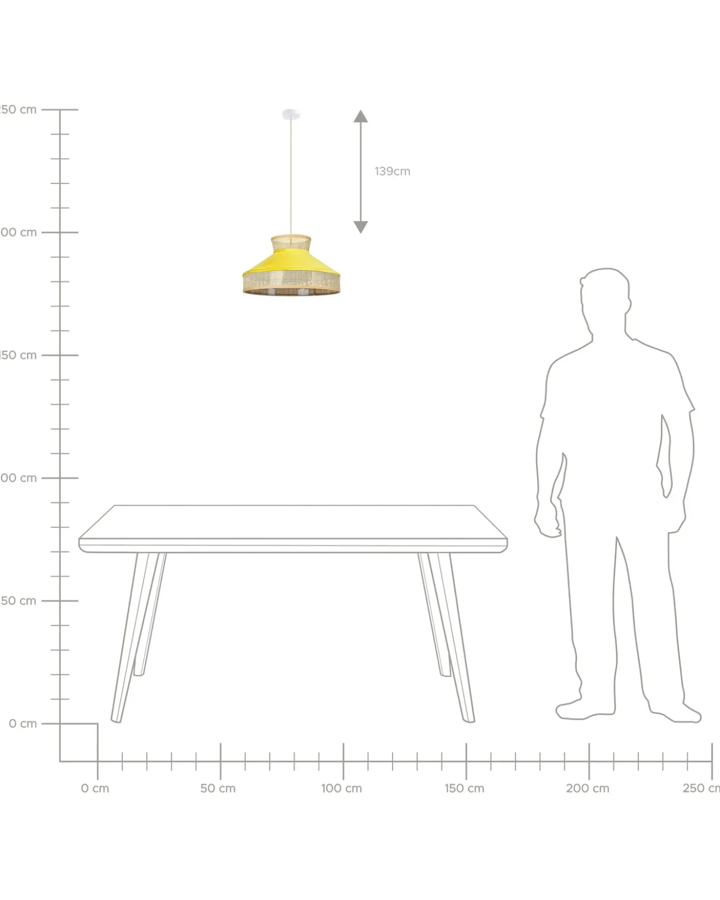 New Lampa wisząca BATALI Rattan Musztardowy Wszystkie Lampy|Lampy Wiszące