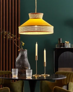 New Lampa wisząca BATALI Rattan Musztardowy Wszystkie Lampy|Lampy Wiszące