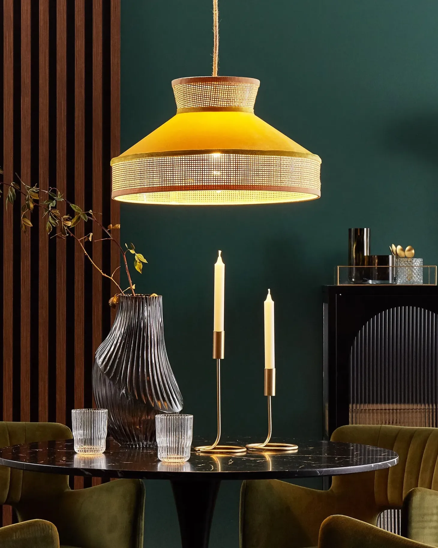 New Lampa wisząca BATALI Rattan Musztardowy Wszystkie Lampy|Lampy Wiszące