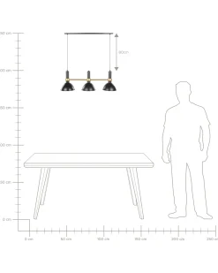 Online Lampa wisząca BELES Metal Czarny Wszystkie Lampy|Lampy Wiszące
