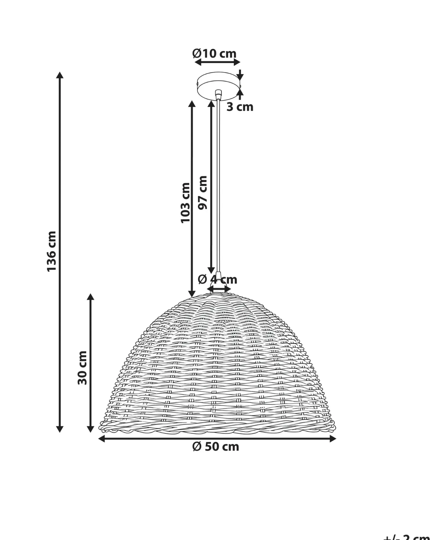 Sale Lampa wisząca BENGO Rattan Wszystkie Lampy|Lampy Wiszące