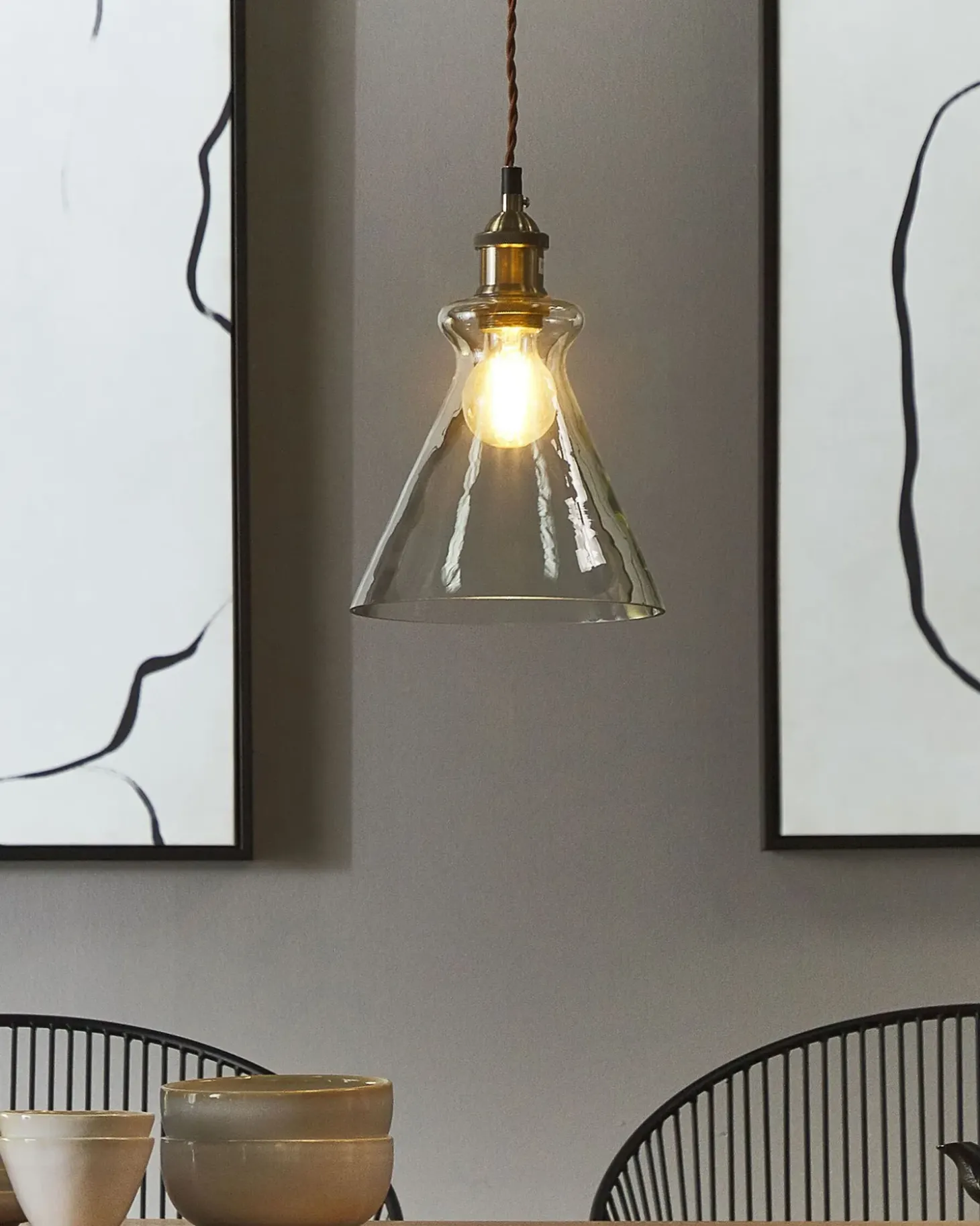 Clearance Lampa wisząca BERGANTES Szkło Wszystkie Lampy|Lampy Wiszące