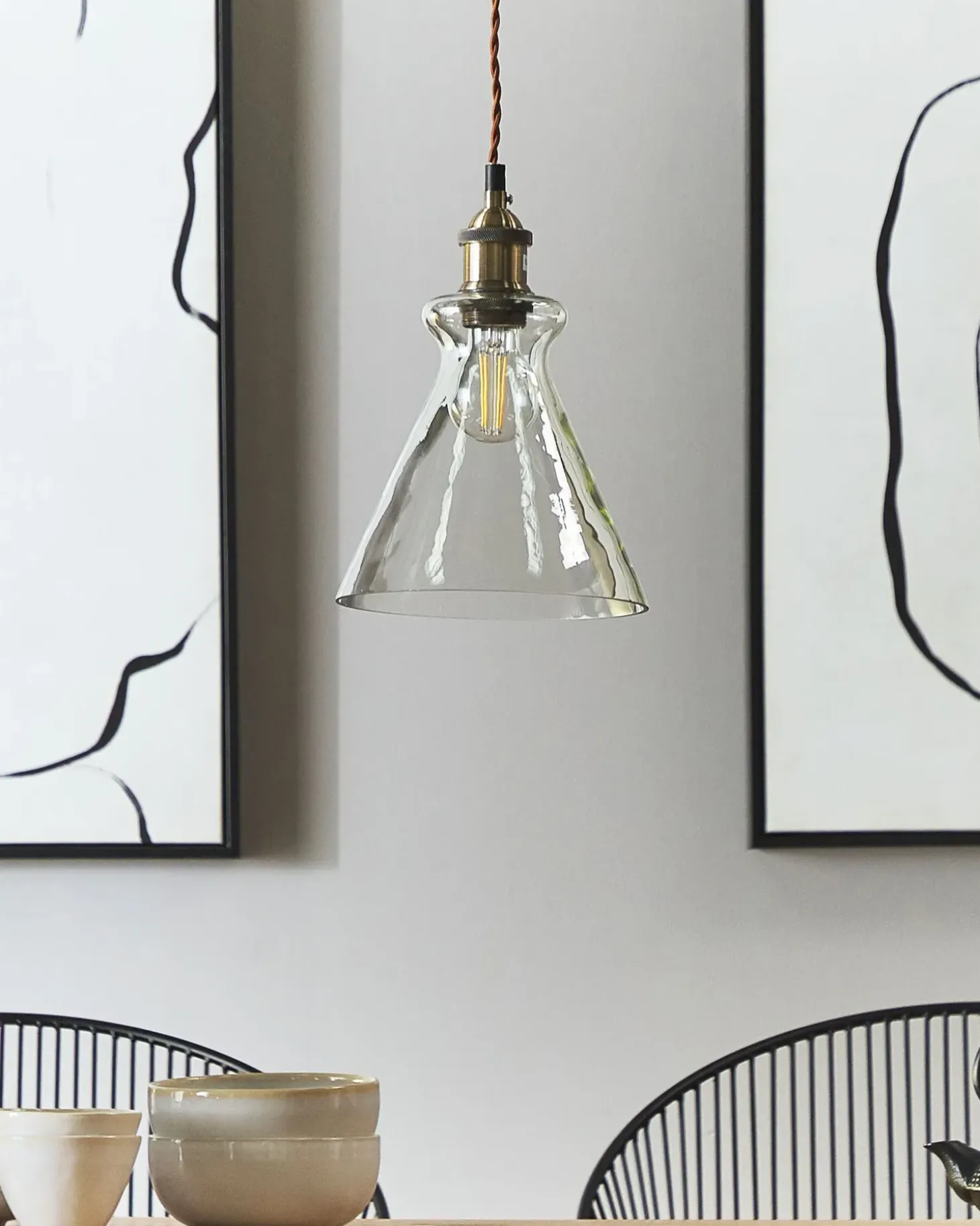 Clearance Lampa wisząca BERGANTES Szkło Wszystkie Lampy|Lampy Wiszące