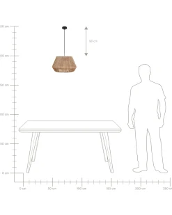 Hot Lampa wisząca BIRAU Juta Naturalny Wszystkie Lampy|Lampy Wiszące