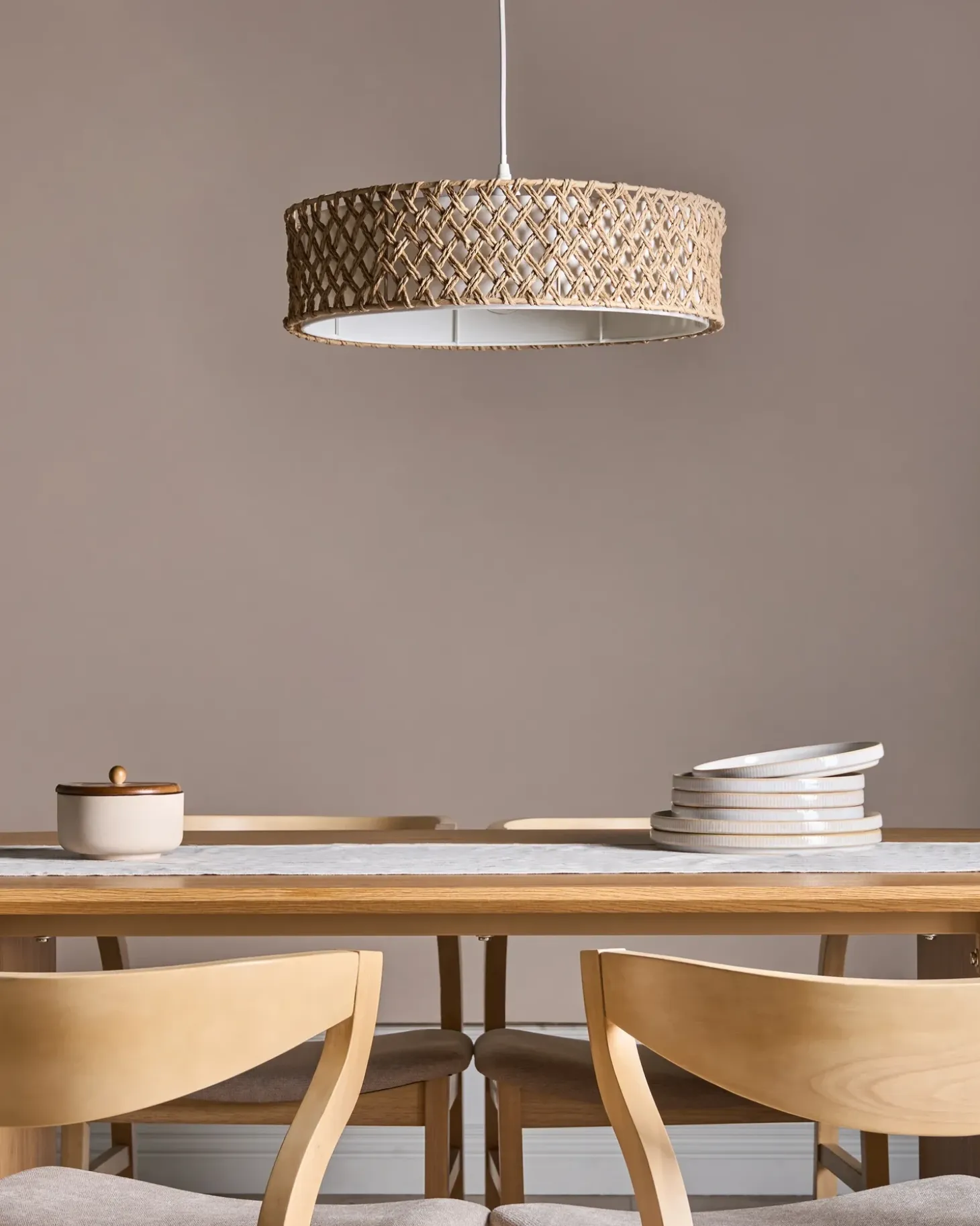 Hot Lampa wisząca BLONDIN Papierowa plecionka Naturalny Wszystkie Lampy|Lampy Wiszące