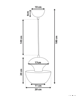 Hot Lampa wisząca BOJANA Metal Srebrny Wszystkie Lampy|Lampy Wiszące