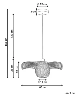 Sale Lampa wisząca BONITO Bambus Jasno Wszystkie Lampy|Lampy Wiszące