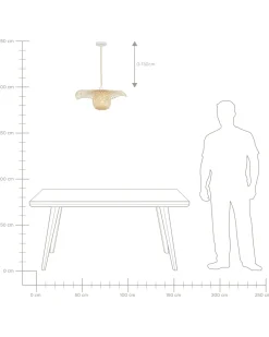 Sale Lampa wisząca BONITO Bambus Jasno Wszystkie Lampy|Lampy Wiszące