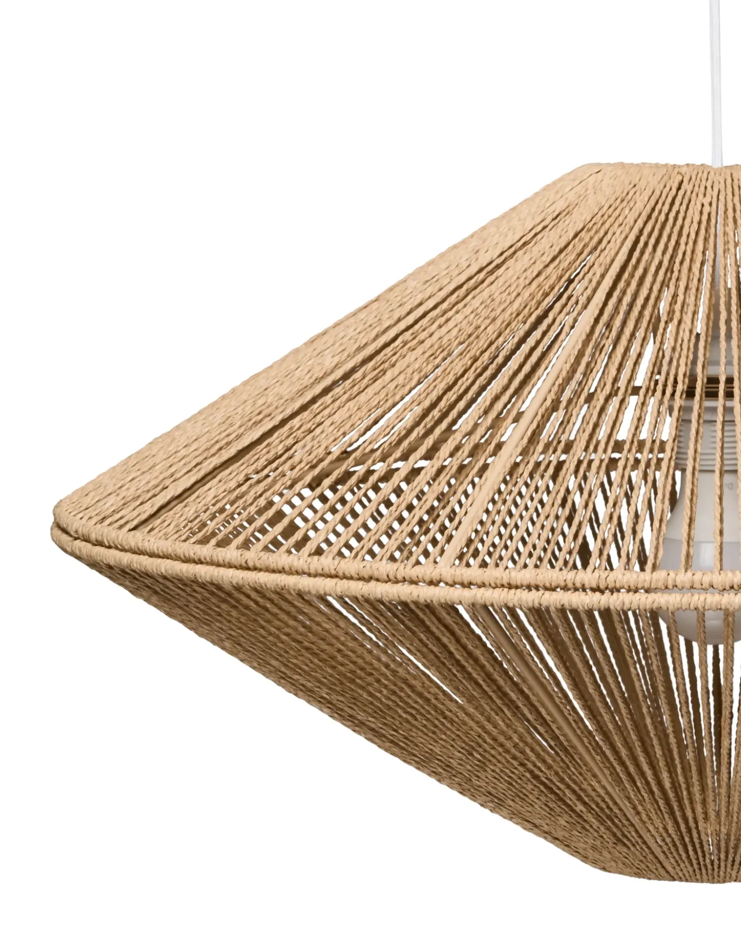 Outlet Lampa wisząca CAVES Papierowa plecionka Naturalny Wszystkie Lampy|Lampy Wiszące
