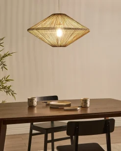 Outlet Lampa wisząca CAVES Papierowa plecionka Naturalny Wszystkie Lampy|Lampy Wiszące