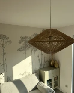 Outlet Lampa wisząca CAVES Papierowa plecionka Naturalny Wszystkie Lampy|Lampy Wiszące