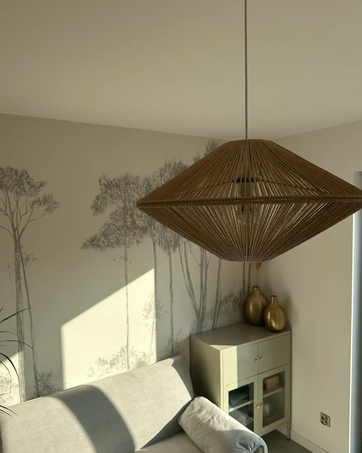 Outlet Lampa wisząca CAVES Papierowa plecionka Naturalny Wszystkie Lampy|Lampy Wiszące