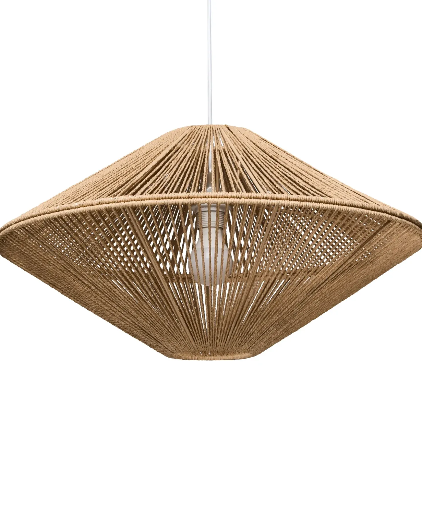 Outlet Lampa wisząca CAVES Papierowa plecionka Naturalny Wszystkie Lampy|Lampy Wiszące