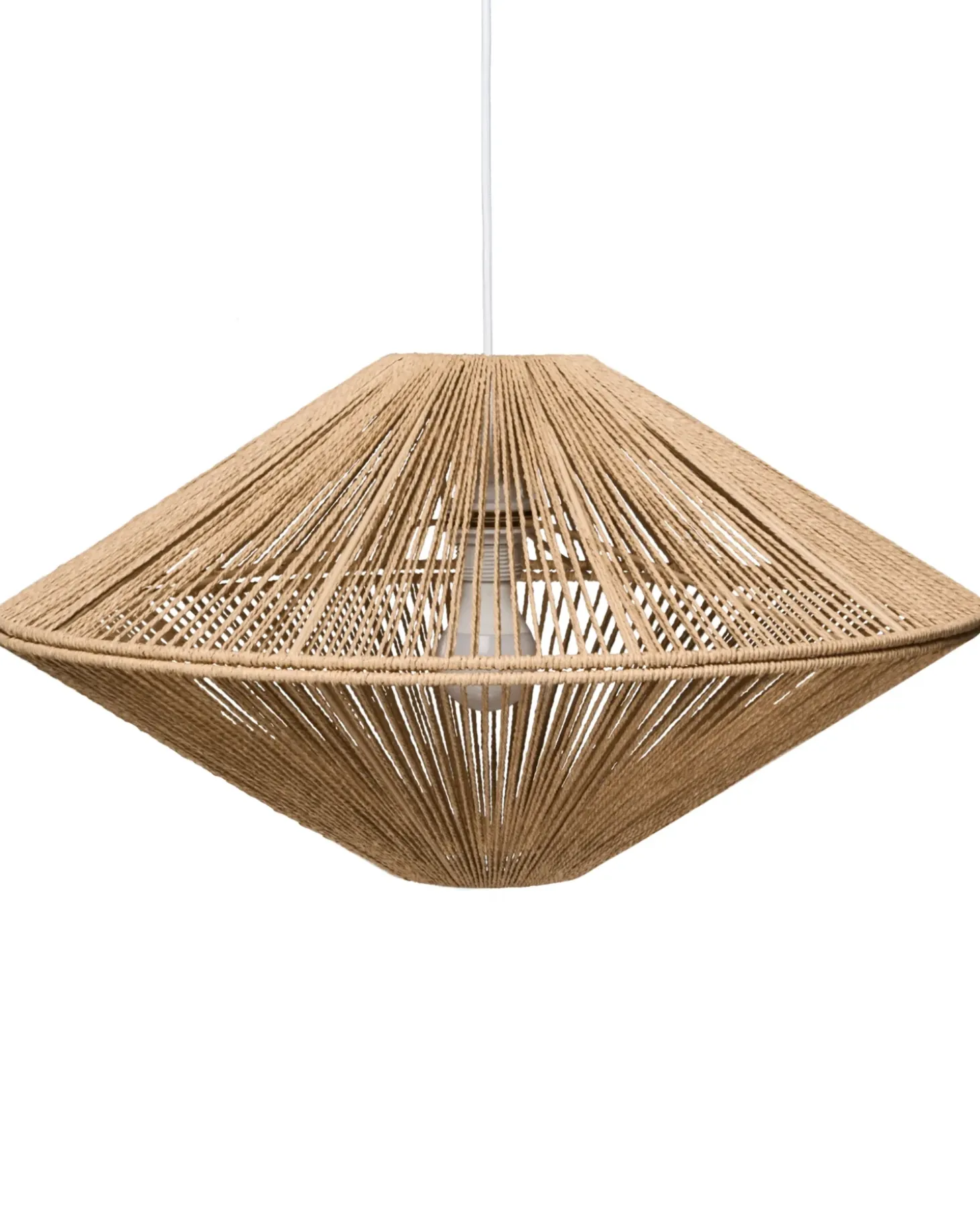 Outlet Lampa wisząca CAVES Papierowa plecionka Naturalny Wszystkie Lampy|Lampy Wiszące