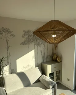 Outlet Lampa wisząca CAVES Papierowa plecionka Naturalny Wszystkie Lampy|Lampy Wiszące