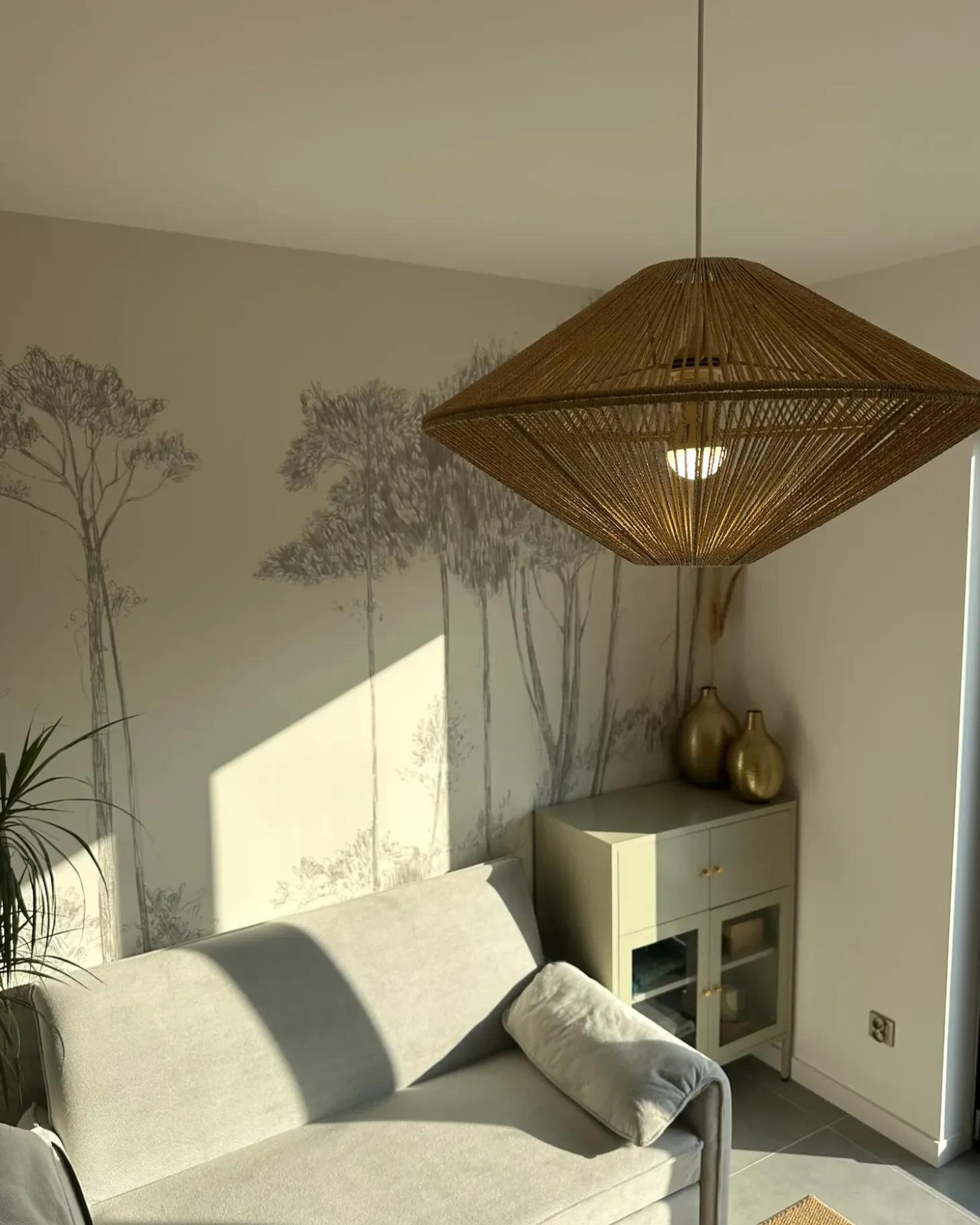 Outlet Lampa wisząca CAVES Papierowa plecionka Naturalny Wszystkie Lampy|Lampy Wiszące