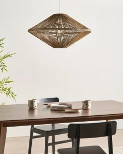 Outlet Lampa wisząca CAVES Papierowa plecionka Naturalny Wszystkie Lampy|Lampy Wiszące