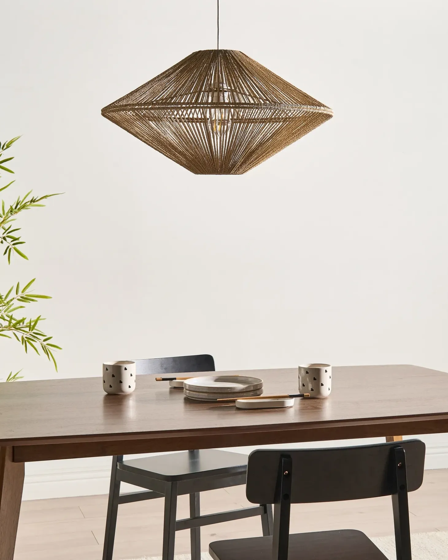 Outlet Lampa wisząca CAVES Papierowa plecionka Naturalny Wszystkie Lampy|Lampy Wiszące