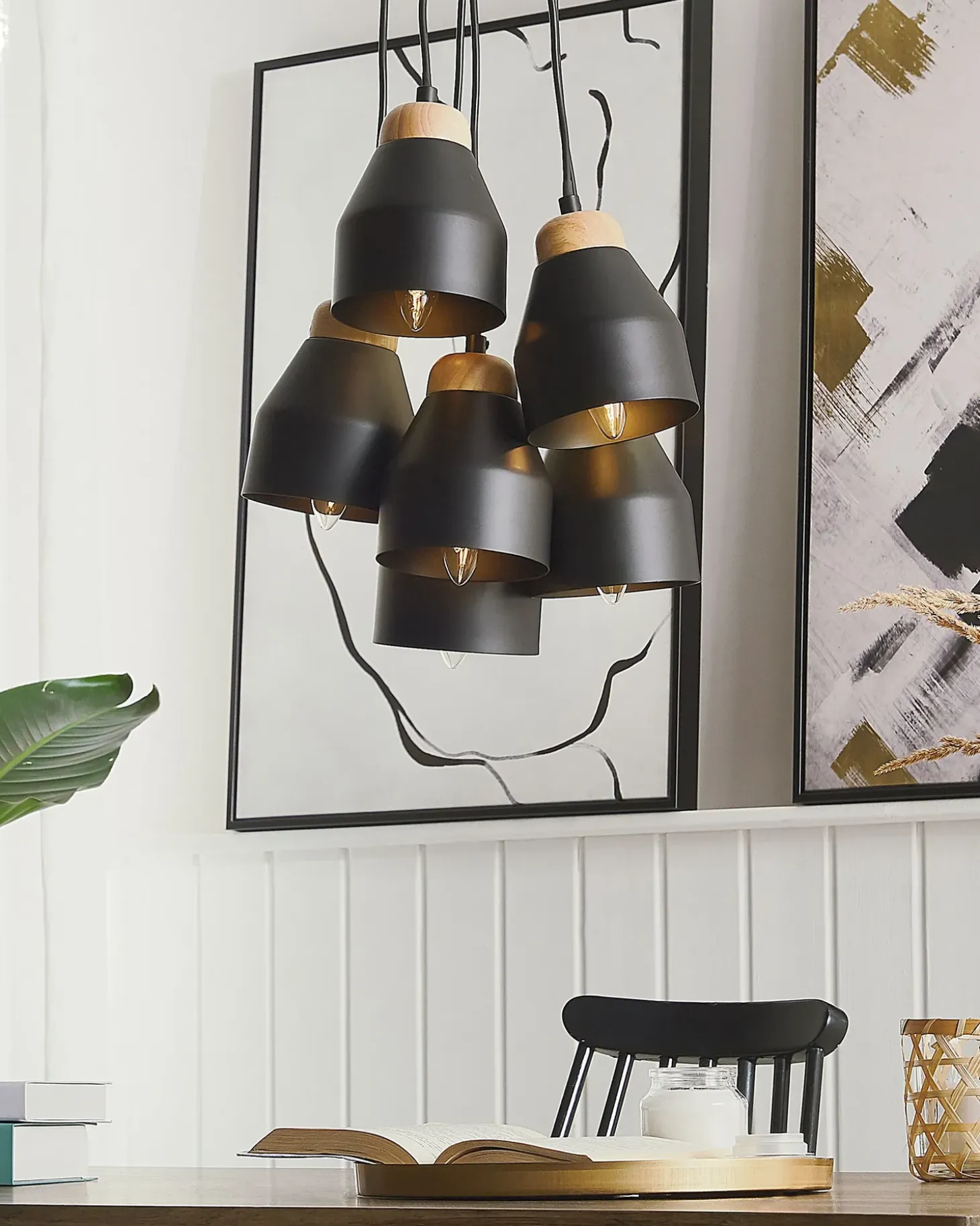 Online Lampa wisząca CESTOS Metal Czarny Wszystkie Lampy|Lampy Wiszące