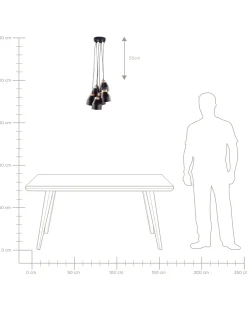 Online Lampa wisząca CESTOS Metal Czarny Wszystkie Lampy|Lampy Wiszące